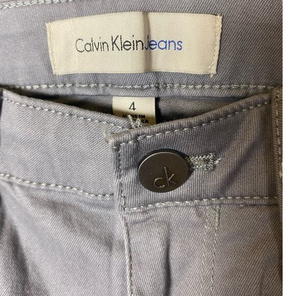 Calvin Klein Women's Mid Rise Ankle Skinny Jeans Gray 4 NWT - Picture 4 of 4